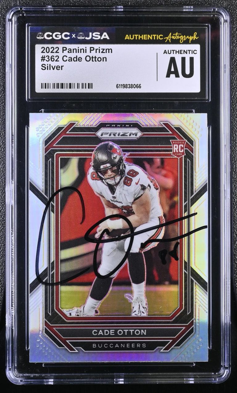Cade Otton 2022 Panini Prizm Silver#362 Signed Card CGC Authentic JSA Auto Auth