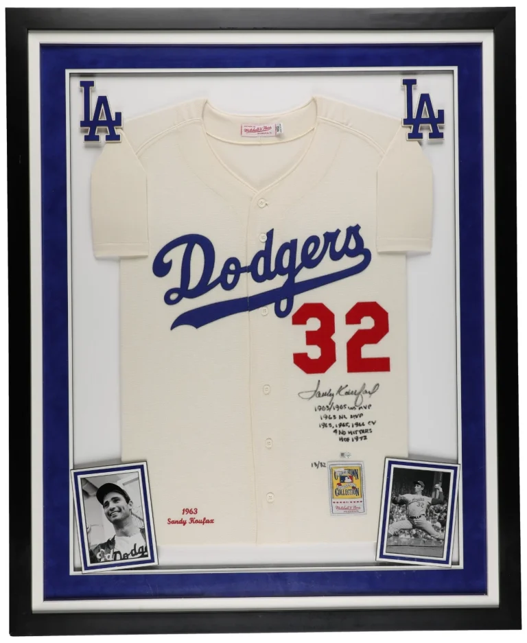 The Finest Sandy Koufax Signed Heavily Inscribed STATS Dodgers Jersey Fanatics
