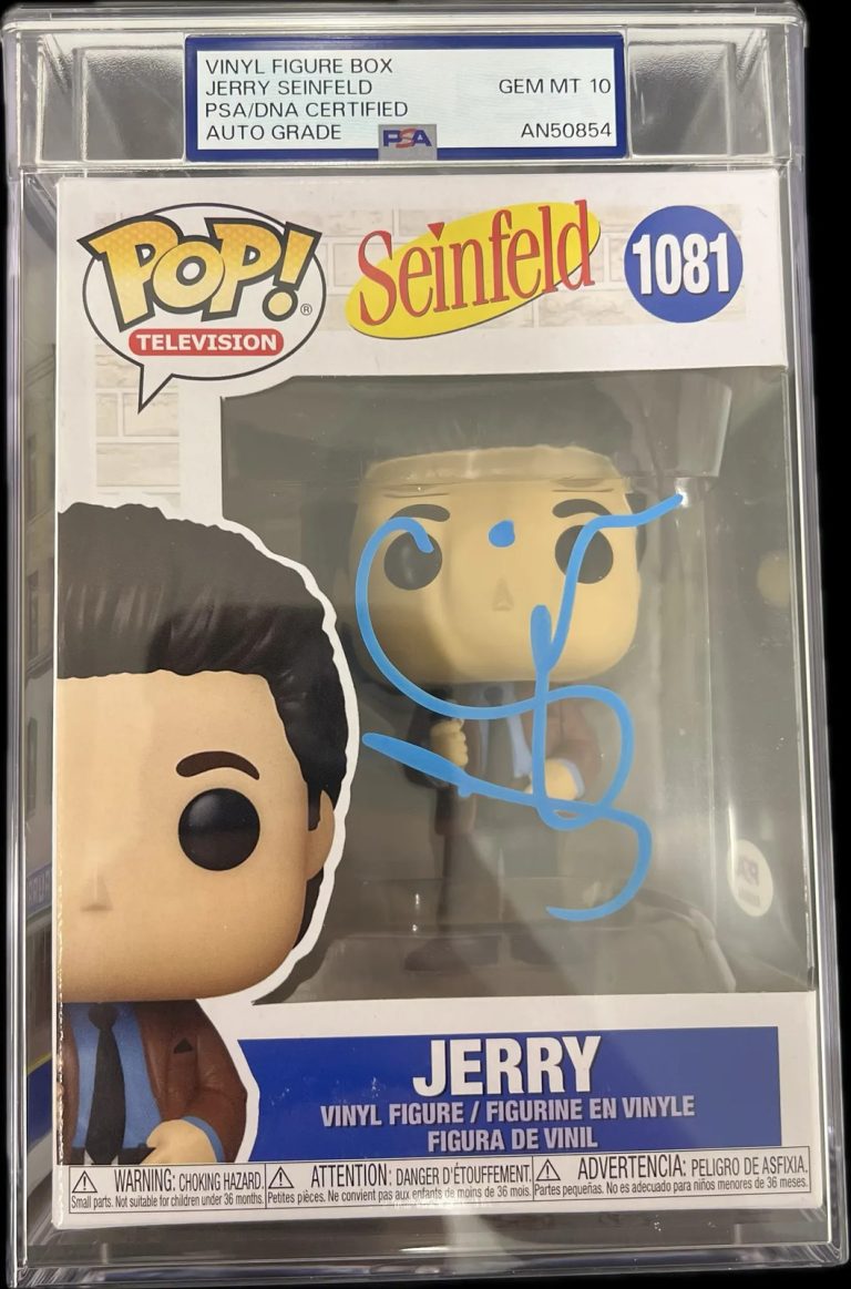 Jerry Seinfeld signed Funko Pop #1081 PSA Auto Grade 10 Encapsulated PSA Auto