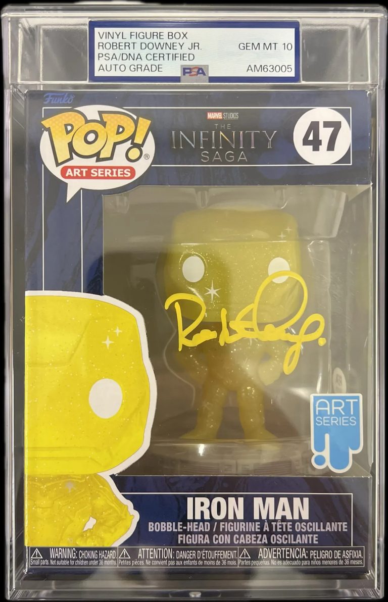 Robert Downey Jr. Signed Iron Man #47 Funko Pop PSA Auto 10 Encapsulated