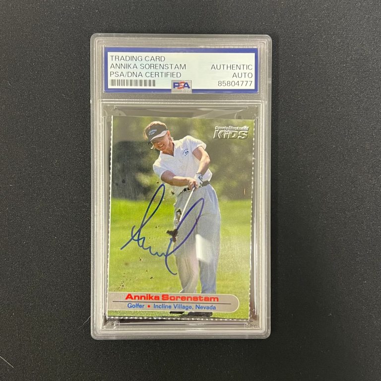 Annika Sörenstam 2001 Sports Illustrated for Kids #73 Signed Card PSA Auto