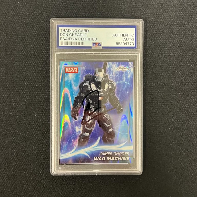 Don Cheadle 2025 Topps Chrome #64 Signed War Machine Marvel Card PSA Autographed