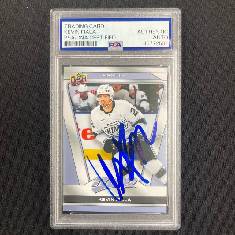 Kevin Fiala 2025 Upper Deck MVP Hockey#73 Signed Card PSA Autographed