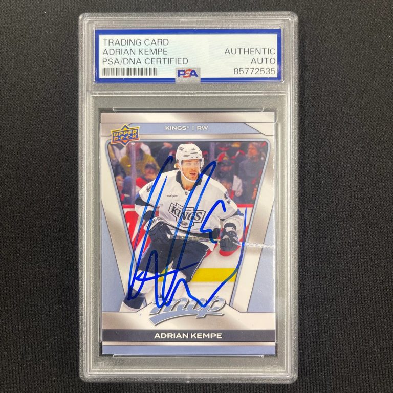 Adrian Kempe 2025 Upper Deck MVP Hockey#134 Signed Card PSA Autographed