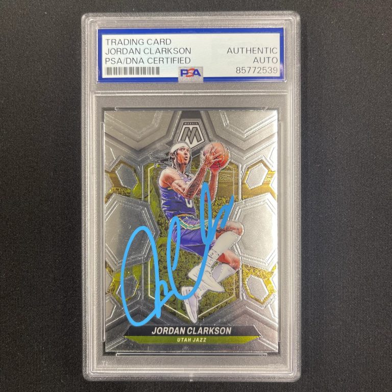 Jordan Clarkson 2024 Panini Mosaic Basketball#42 Signed Card PSA Autographed