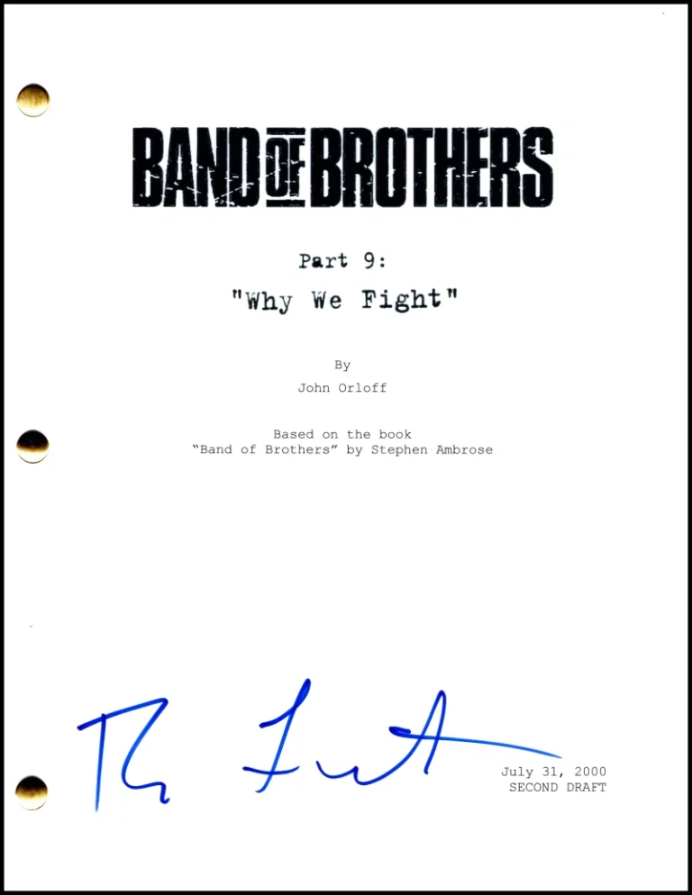 Ron Livingston Signed Autograph Band of Brothers Script Screenplay - Lewis Nixon