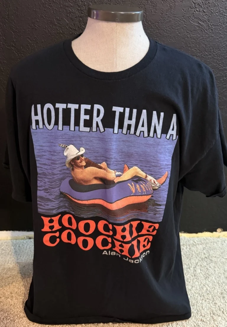 ALAN JACKSON ORIGINAL HOTTER THAN A HOOCHIE COOCHIE T-Shirt Size 2XL