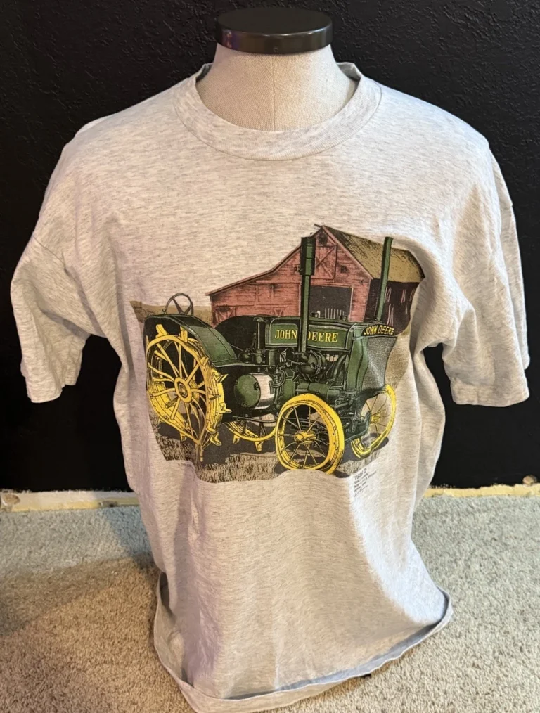Vintage John Deere Tractor T-Shirt 1936 D Farm Barn USA Made XL