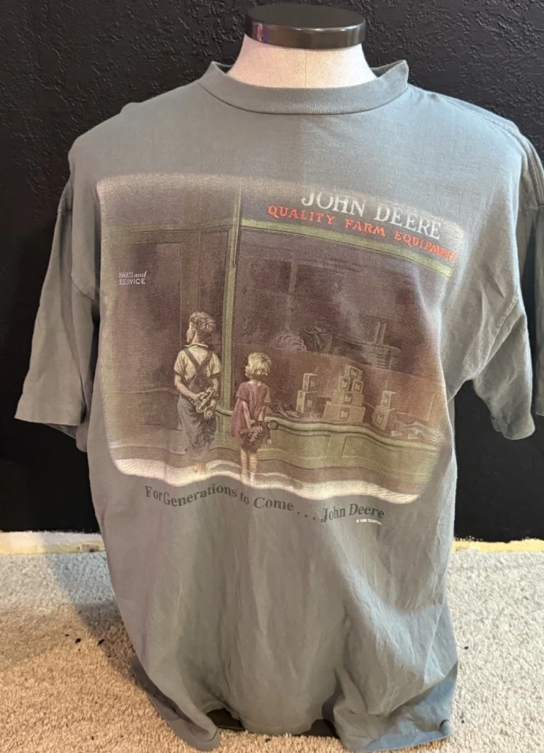 VTG John Deere Size XL Oneita T-Shirt For Generations To Come T-Shirt Short