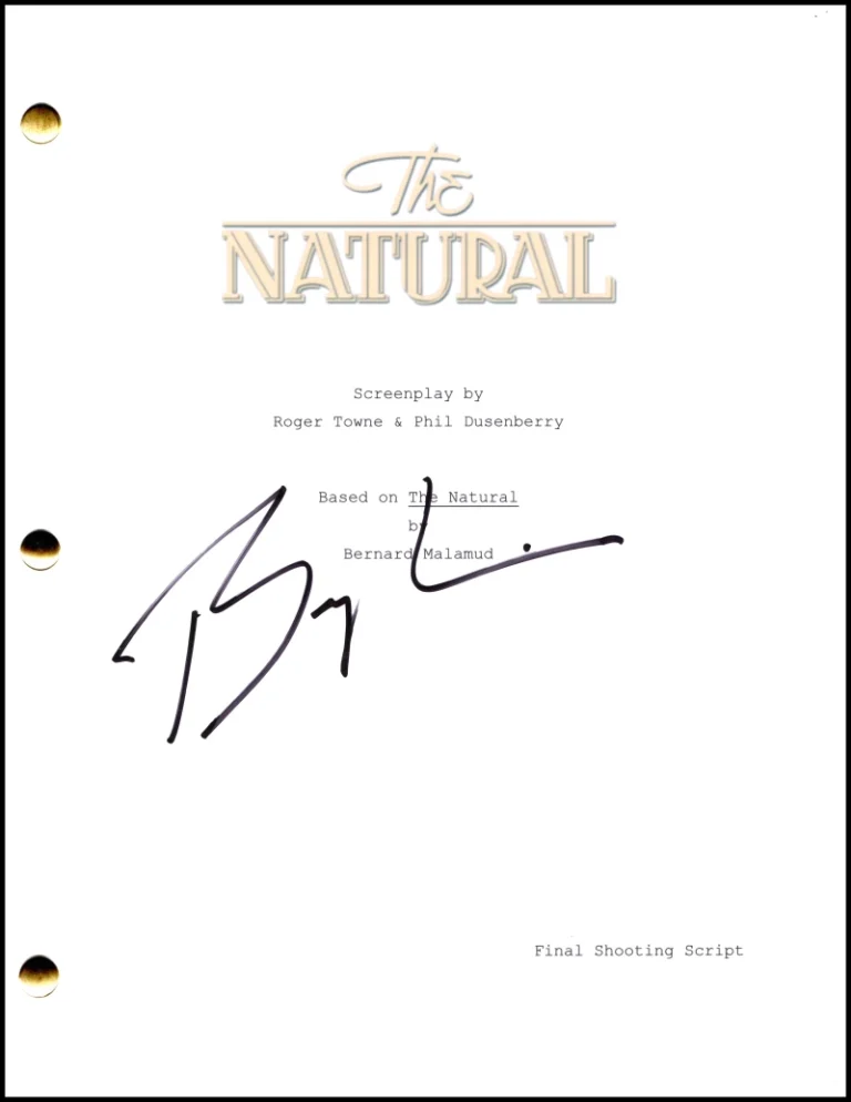 Barry Levinson Signed Autograph The Natural Full Movie Script Screenplay