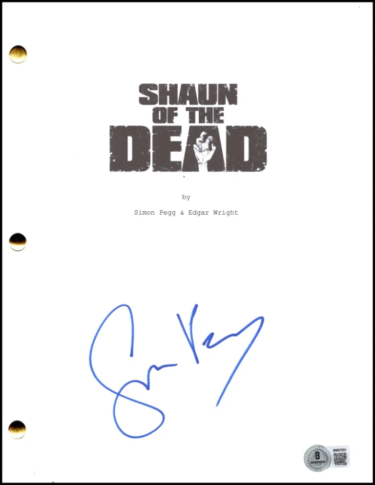 Simon Pegg Signed Autograph Shaun of the Dead Movie Script Screenplay w/ BAS COA