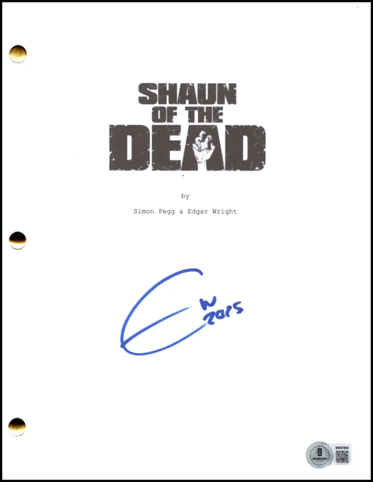 Edgar Wright Signed Autograph Shaun of the Dead Script Screenplay w/ Beckett COA