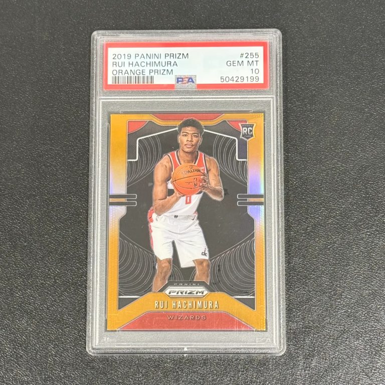 2019 Panini Prizm Orange#255 1/49 Rui Hachimura Signed Card PSA 10 Wizards