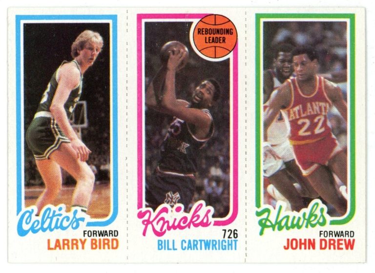 1980-81 Topps Larry Bird, Bill Cartwright, John Drew #23-164-34 Card 55916