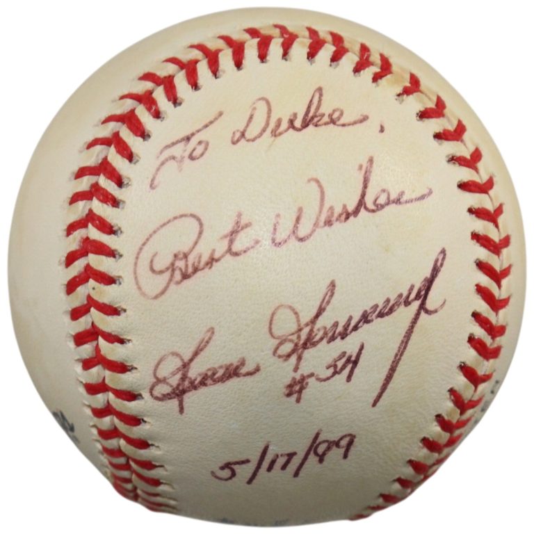 Goose Gossage Signed New York Yankees National League Baseball Personal 55946