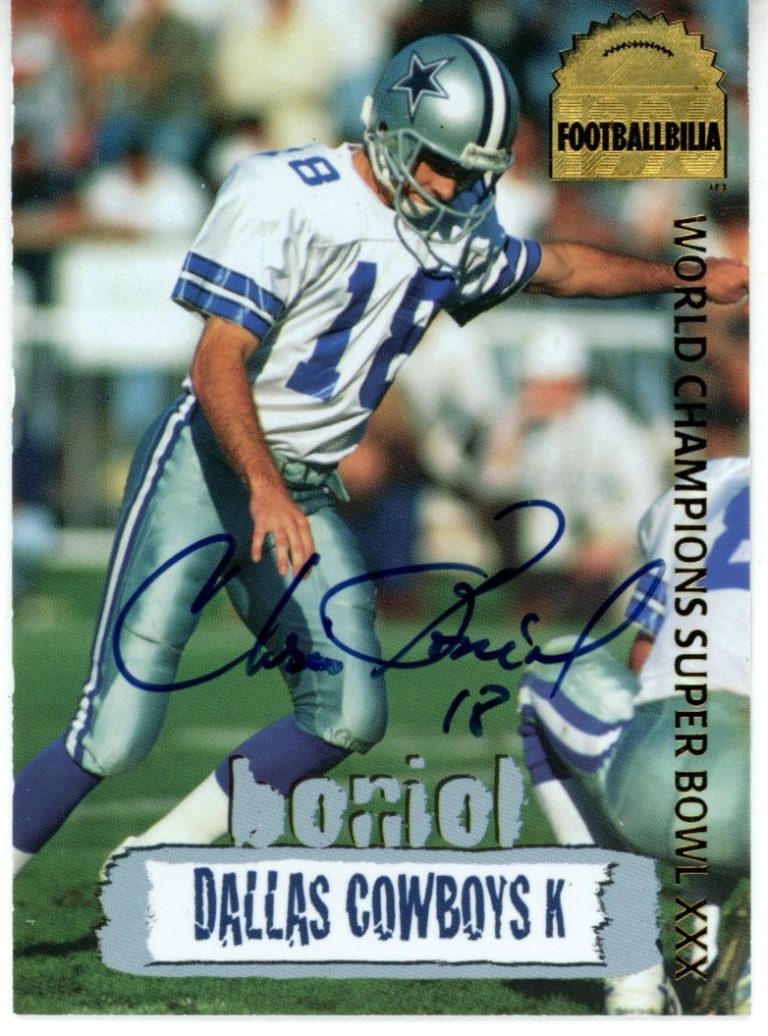 Chis Boiol Autographed Dallas Cowboys 1996 Collector's Edge #DCA-1 Card 55968