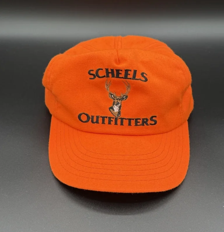 Vintage Scheels Outfitters Deer Hunting Hat Blaze Orange Cap Cap Snapback