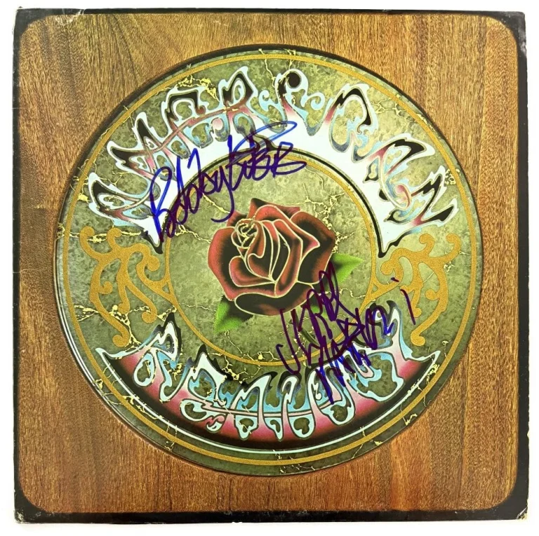 Jerry Garcia & Bob Weir Signed Autograph Grateful Dead Album Record LP - JSA COA