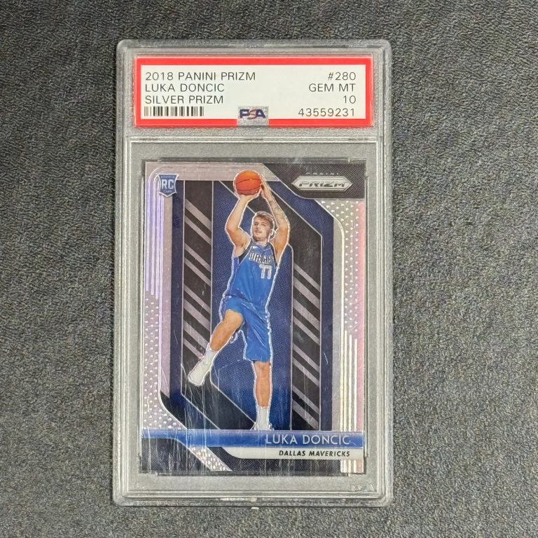 2018 Panini Prizm Silver#280 Luka Doncic Signed Card PSA 10 Dallas Mavericks