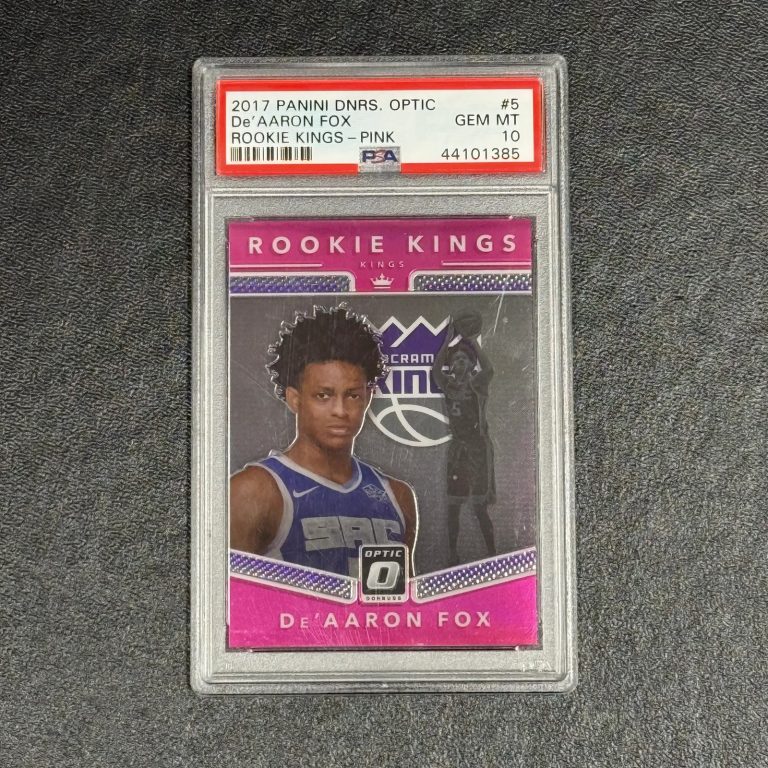2017 Panini Donruss Optic #5 Low Pop 25/25 De'aaron Fox Signed Card PSA 10 Kings
