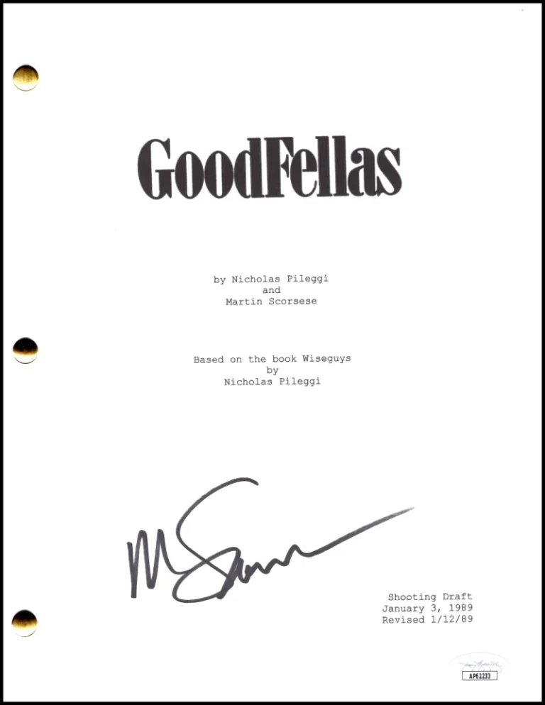 Martin Scorsese Signed Autograph Goodfellas Movie Script Screenplay w/ JSA COA