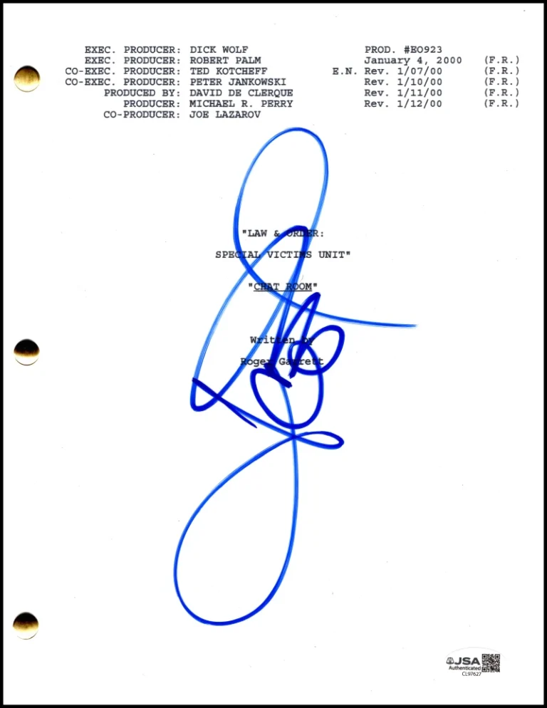 Ice-T Signed Autograph Law & Order SVU Full Script Screenplay - Fin w/ JSA COA