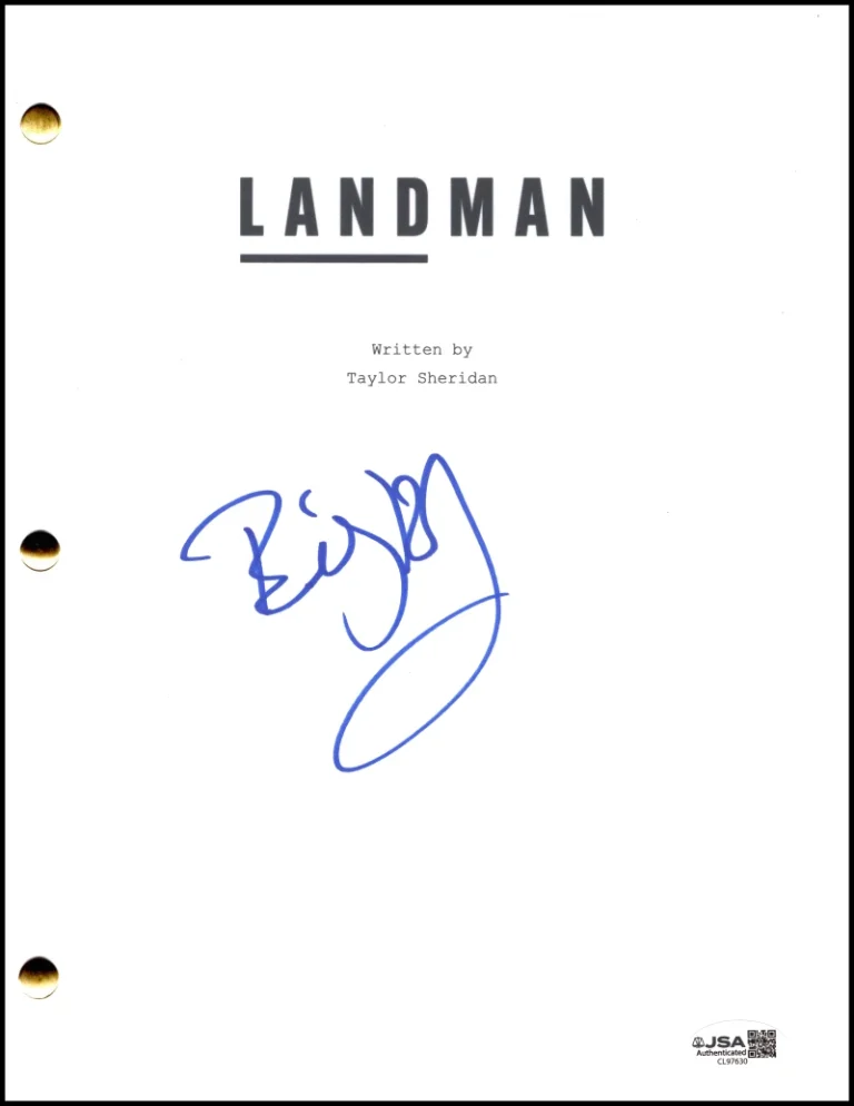 Billy Bob Thornton Signed Autograph Landman Pilot Script Screenplay w/ JSA COA