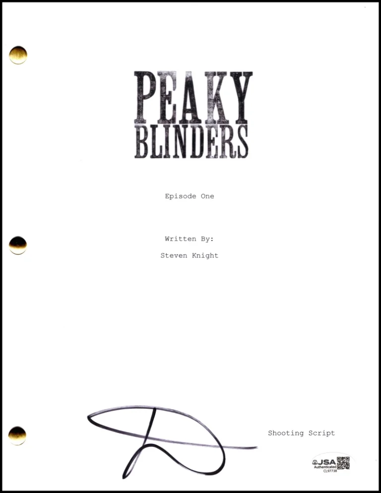 Steven Knight Signed Autograph Peaky Blinders Pilot Script Screenplay w/ JSA COA