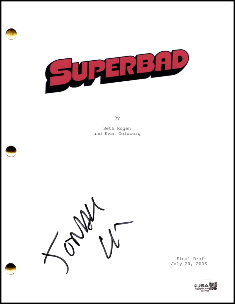 Jonah Hill Signed Autograph Superbad Full Movie Script Screenplay w/ JSA COA