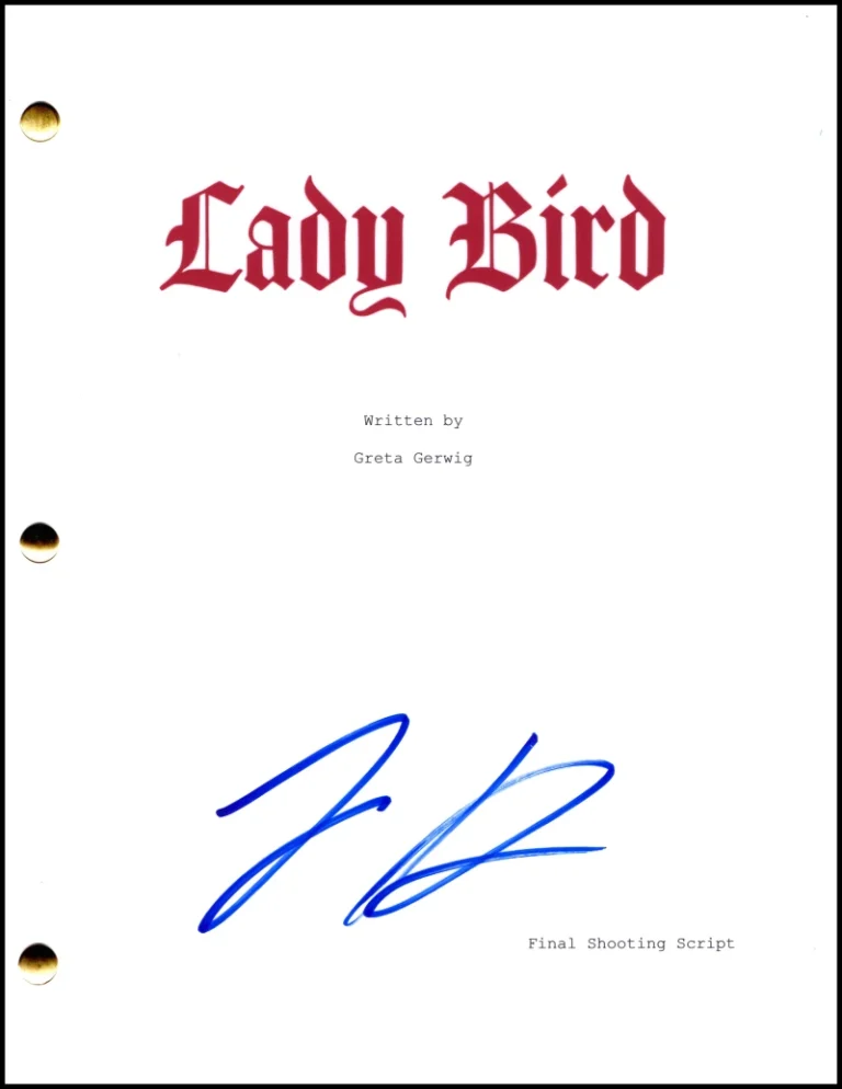 Lucas Hedges Signed Autograph Lady Bird Movie Script Screenplay w/ Saoirse Ronan