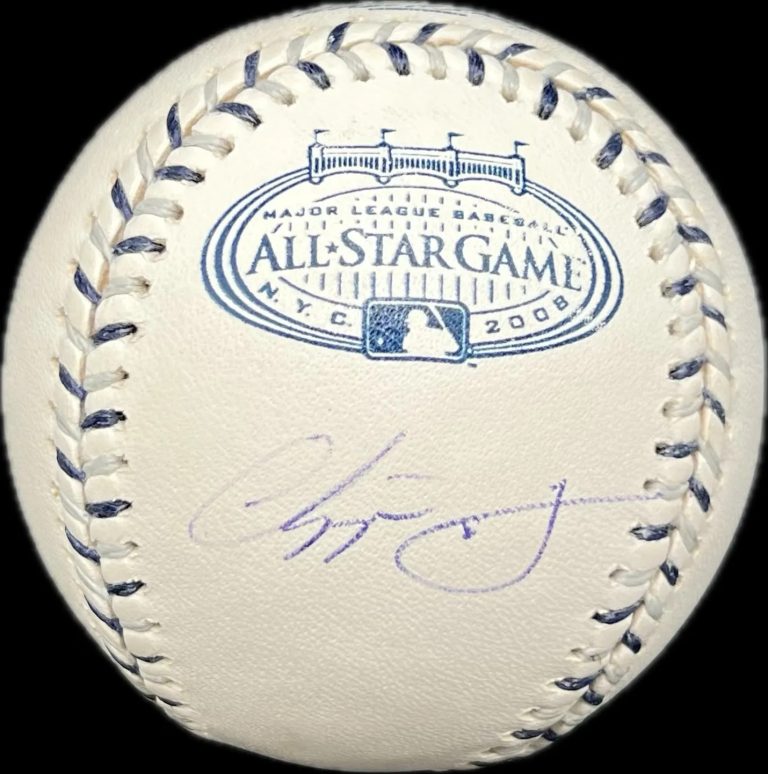 Chipper Jones Atlanta Braves Signed Baseball MLB PSA