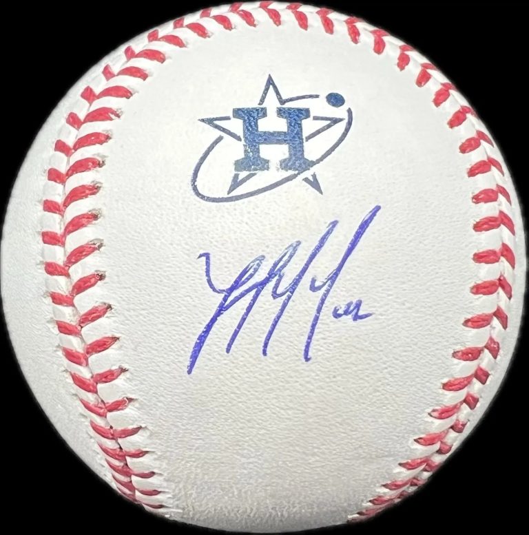 Yordan Alvarez Houston Astros Signed Baseball MLB PSA