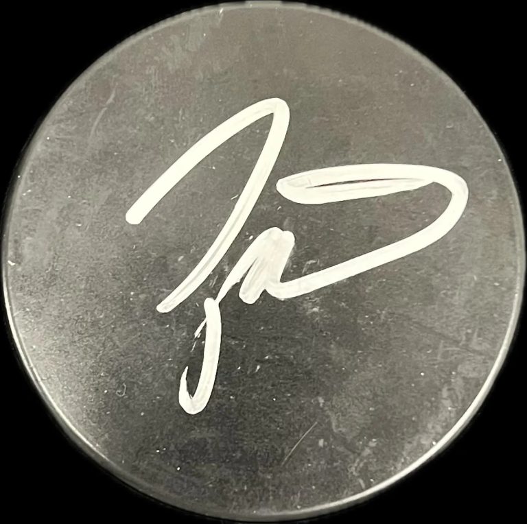 Taylor Hall Signed Hockey Puck PSA Autographed