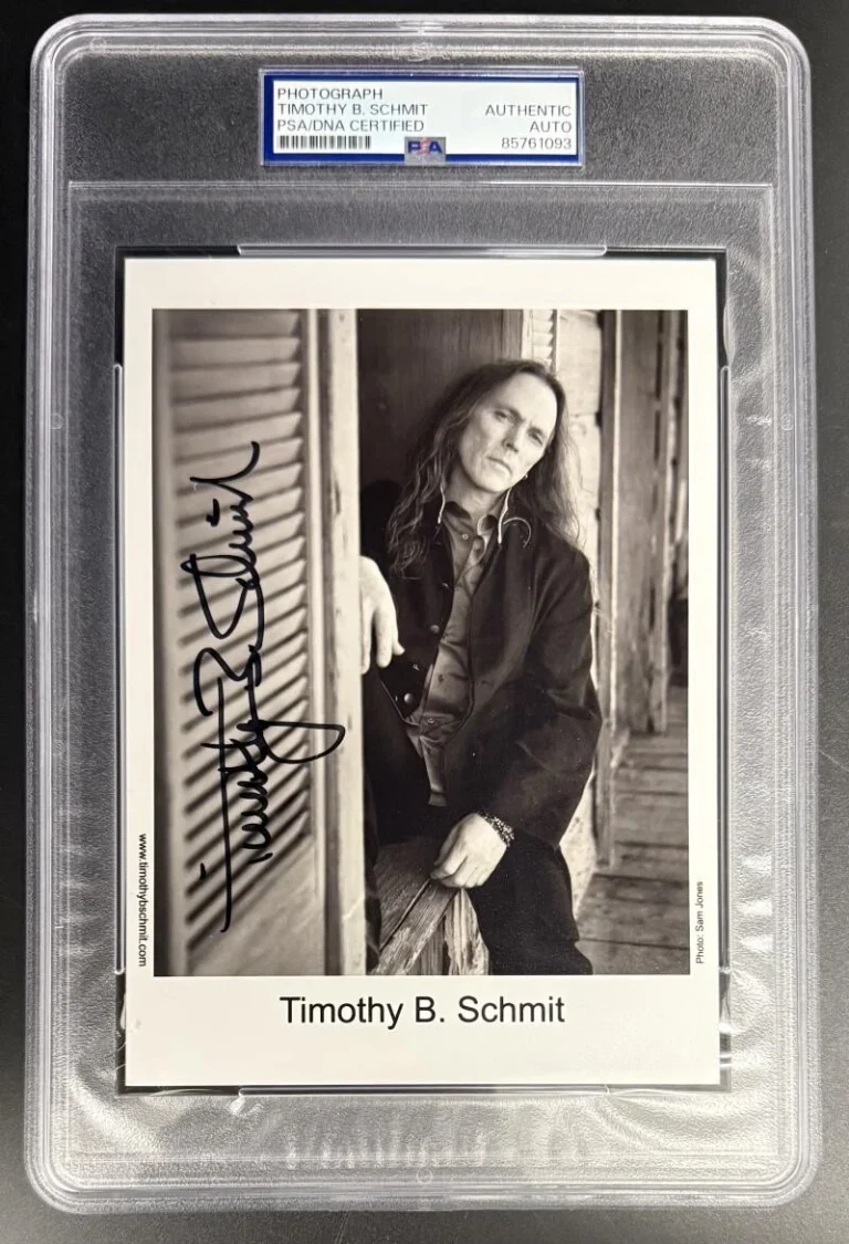 Timothy B. Schmit Eagles Signed Autograph PSA/DNA Slabbed Rare Photo Print COA A