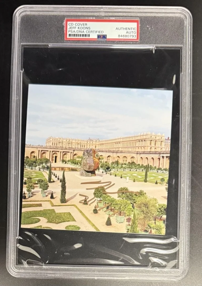 Jeff Koons Signed Autograph PSA/DNA Slabbed Encapsulated Garden Card PSA COA