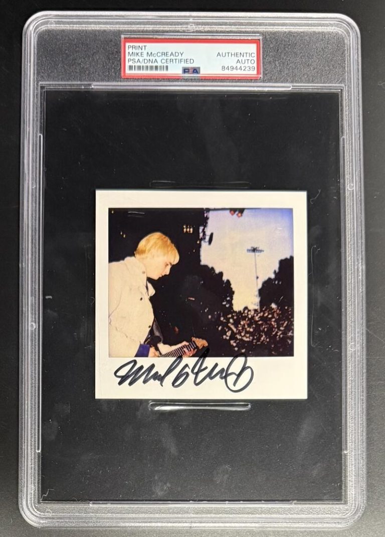 Mike McCready Pearl Jam Signed Full Autograph PSA/DNA Slabbed Photo Print COA