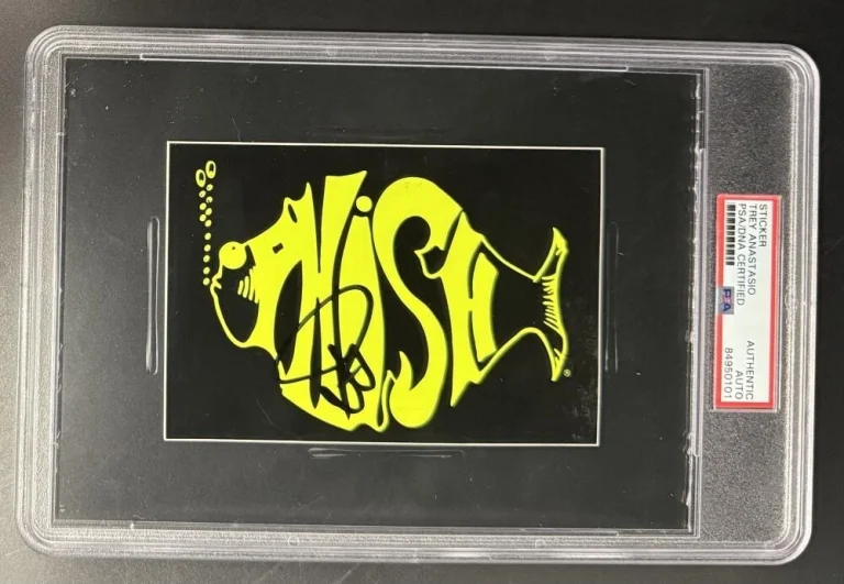 Trey Anastasio Signed Autograph PSA/DNA Slabbed Encapsulated Yello Phish Sticker