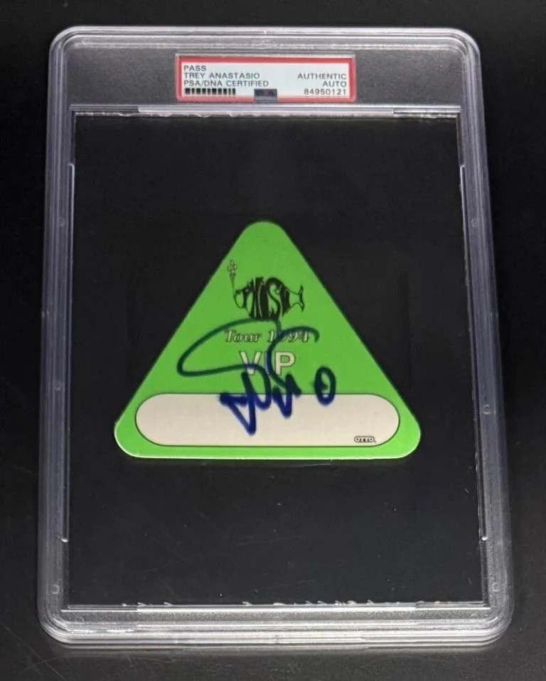 Trey Anastasio Phish Signed Autograph PSA/DNA Slabbed 1994 VIP Tour Pass COA