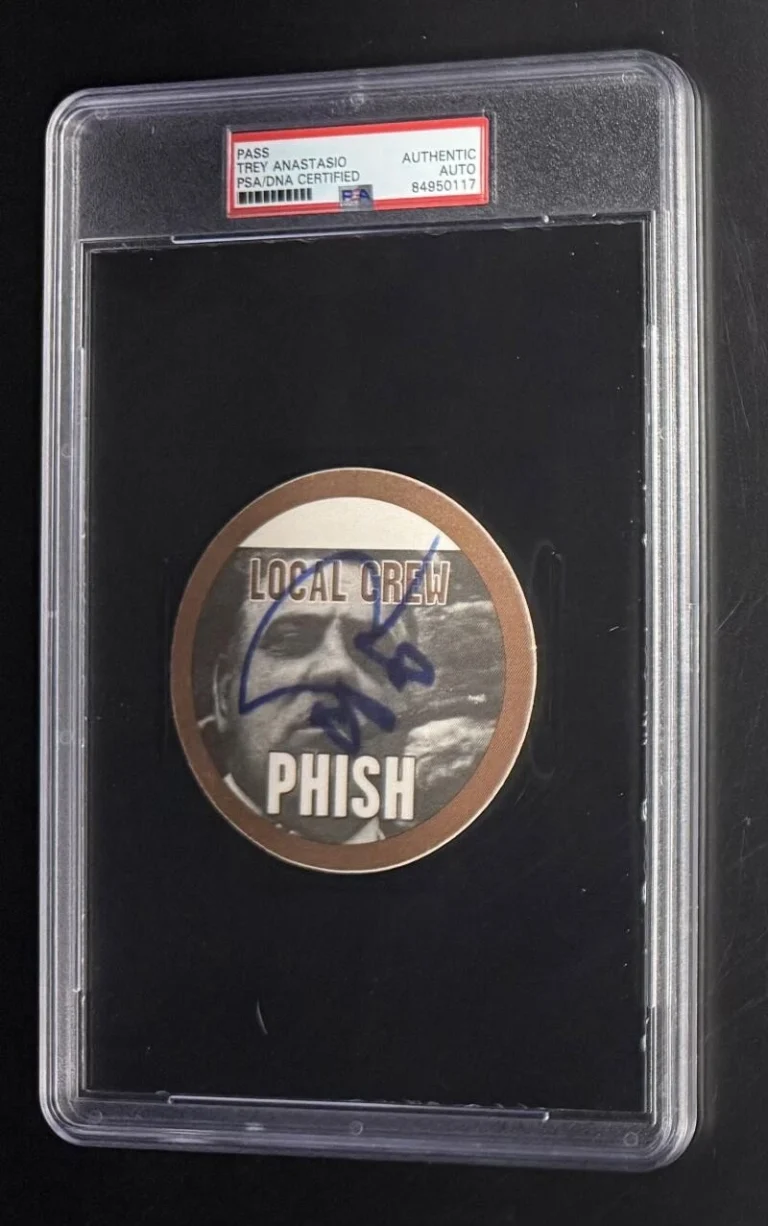Trey Anastasio Phish Signed Autograph PSA/DNA Slabbed Local Crew VIP Pass COA