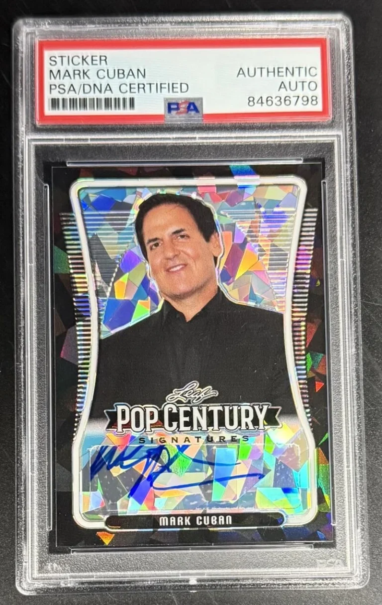Mark Cuban Signed Autograph PSA/DNA COA Slab Mavericks Shark Tank Trading Card N