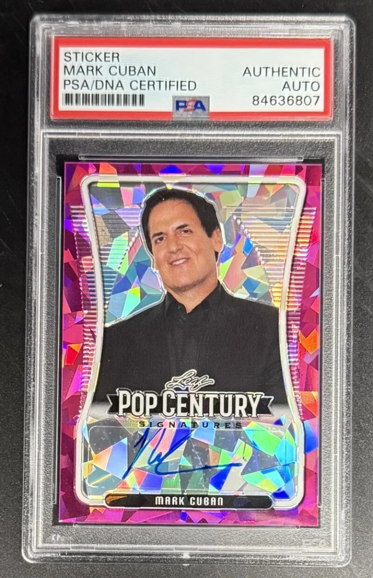 Mark Cuban Signed Autograph PSA/DNA COA Slab Mavericks Shark Tank Trading Card P