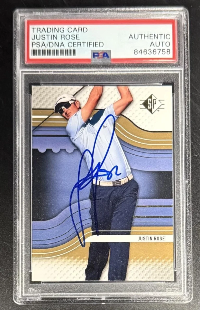 Justin Rose Signed Autograph PSA/DNA COA Slab Golf Champion Rare Trading Card A