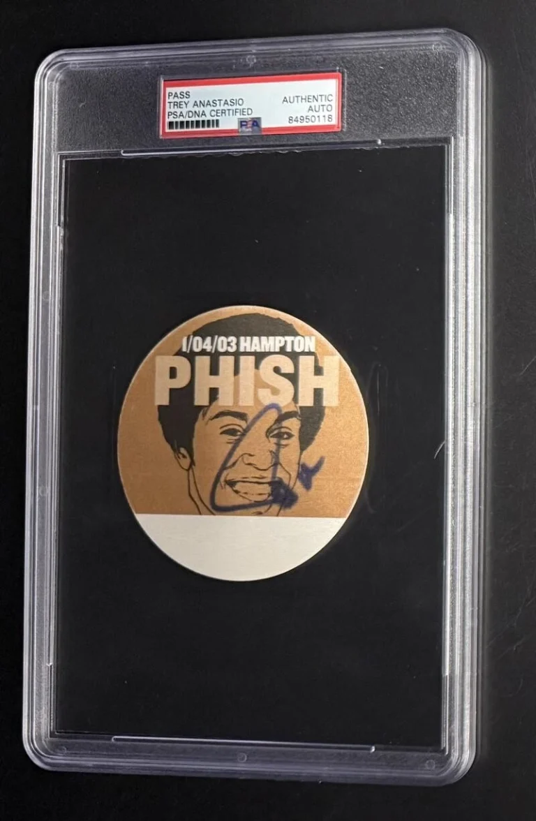 Trey Anastasio Phish Signed Autograph PSA/DNA Slabbed 2003 Hampton VIP Pass COA