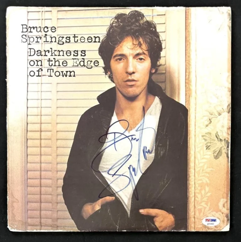 Bruce Springsteen Signed Autograph Darkness on the Edge of Town Album Record PSA