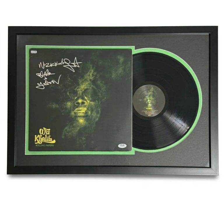 Wiz Khalifa Signed Vinyl Custom Framed  PSA Autographed Rolling Paper