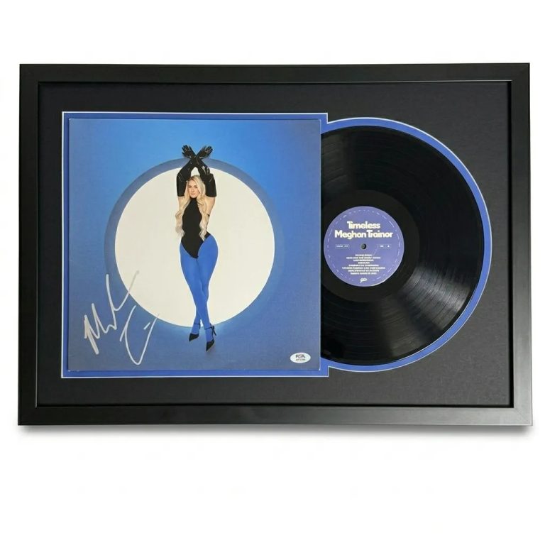 Meghan Trainor Signed Vinyl Custom Framed  PSA Autographed Timeless