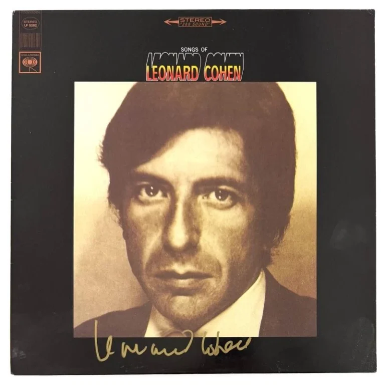 Leonard Cohen Signed Autograph Songs of Album Vinyl Records LP w/ JSA COA