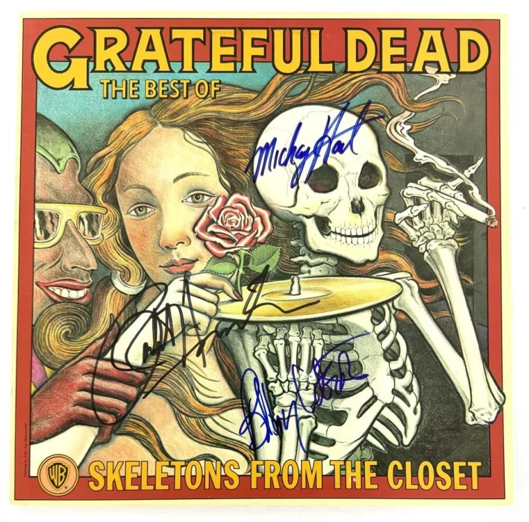 Grateful Dead Signed Autograph Album Record Bob Weir Robert Hunter MHart JSA COA