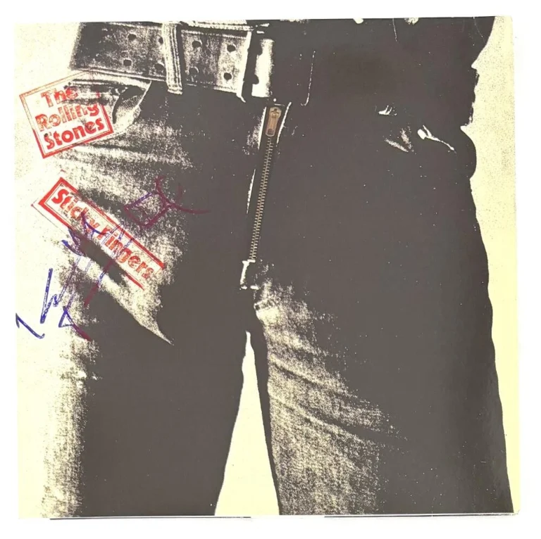 Keith Richards Signed Autograph Rolling Stones Sticky Fingers Album Record JSA