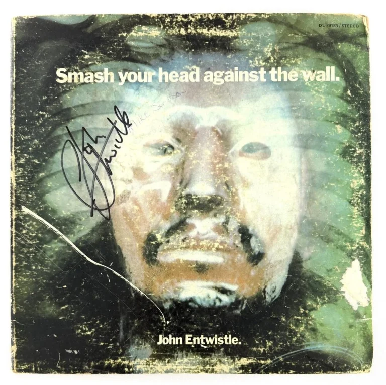 John Entwistle Signed Autograph Smash Your Head Album Vinyl Record - Beckett COA